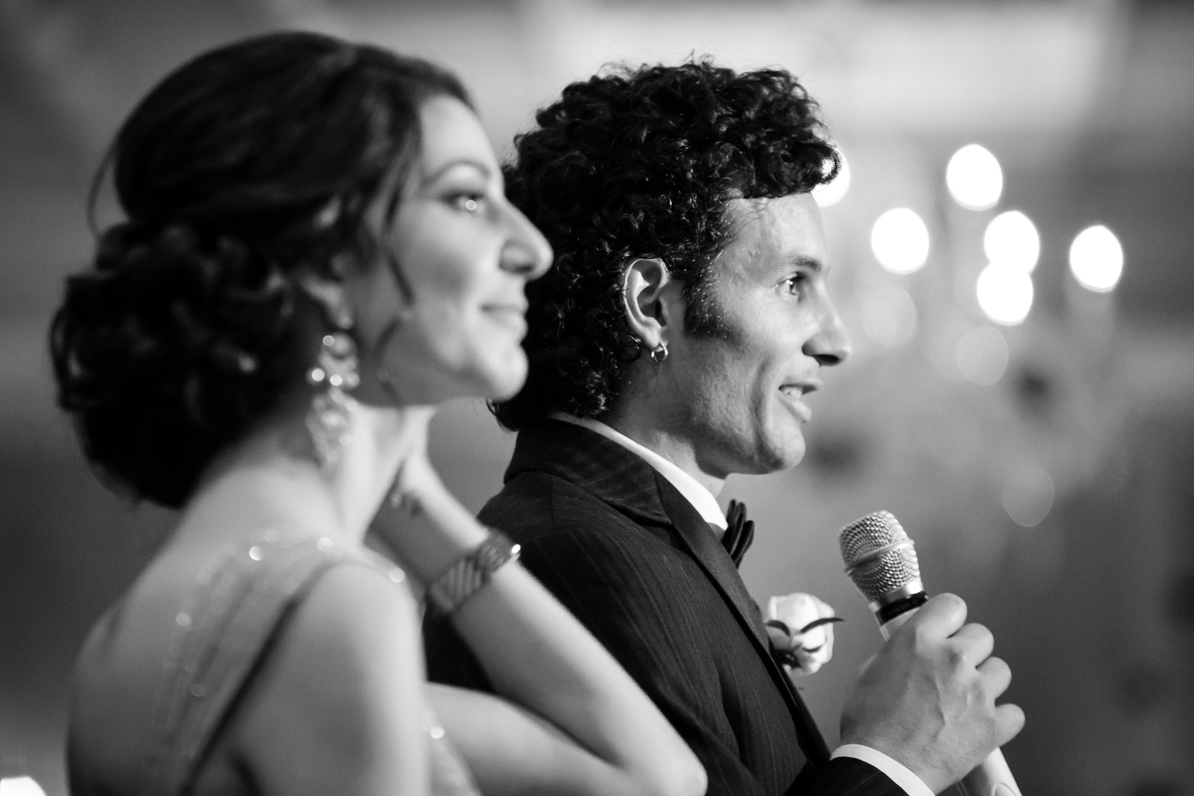 Best Man and Maid of Honor giving speeches